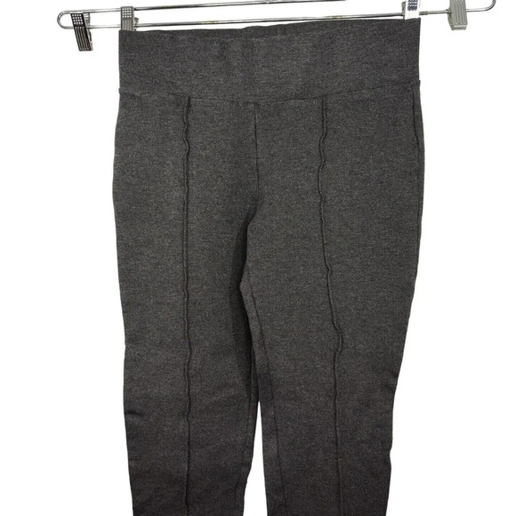 Seven 7 Grey Seamed Ankle Leggings Women Size M Stretch Knit Casual Work - Picture 2 of 6